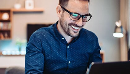 Professional Student Working on a Laptop